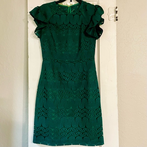 NWT Trina Turk Lace Mini Dress - Green - Picture 1 of 9